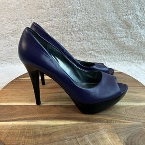 Guess Shoes Women's Size 8.5M Purple Platform Leather Pumps Heels